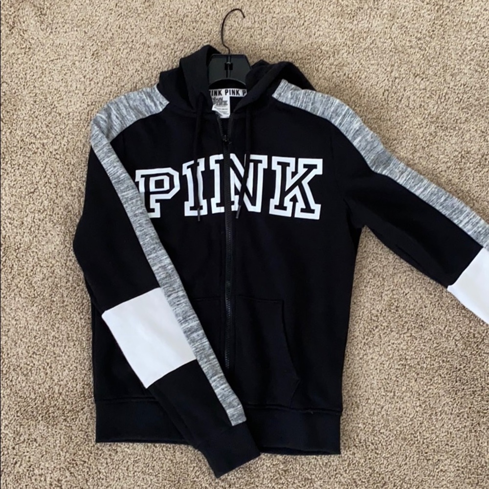 PINK ZIP UP HOODIE